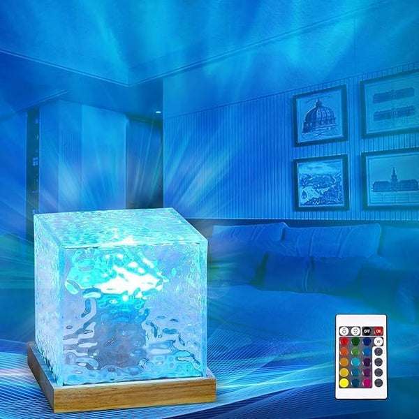 Rotating Water Ripple Night Light Aura Lamp